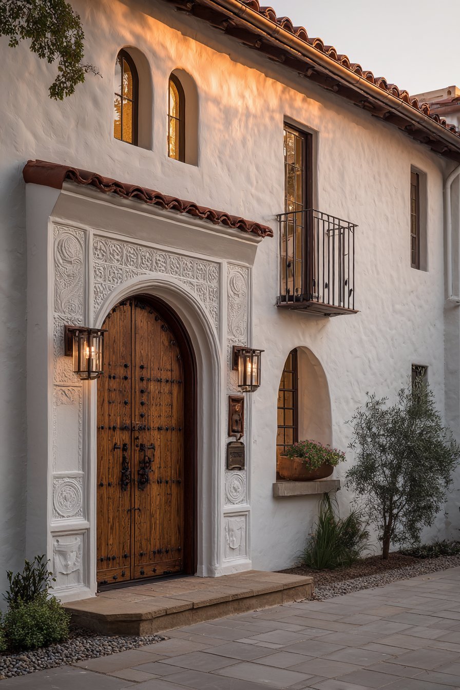 Spanish Colonial Revival with Stucco and Tile