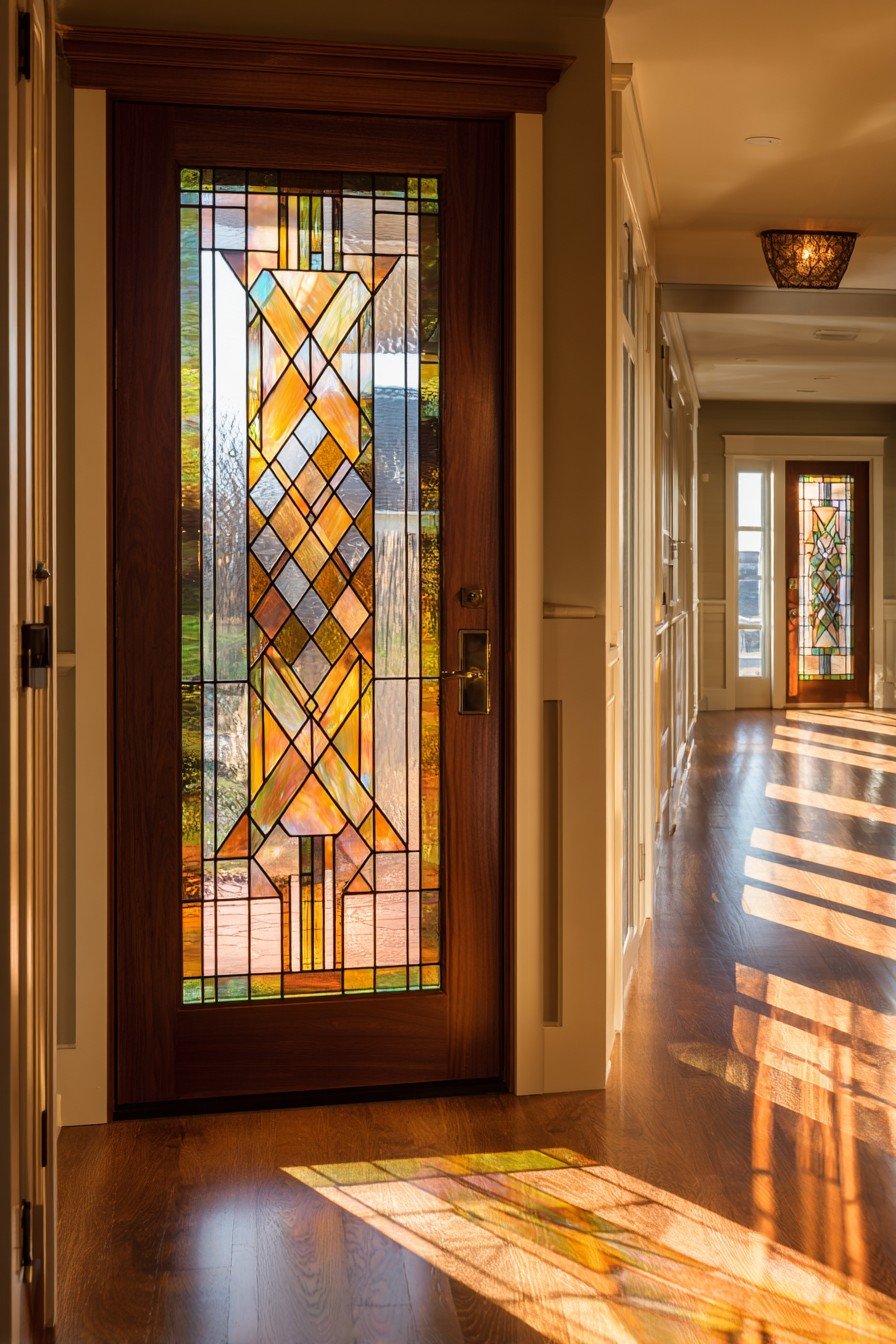 Art Deco Stained Glass Door