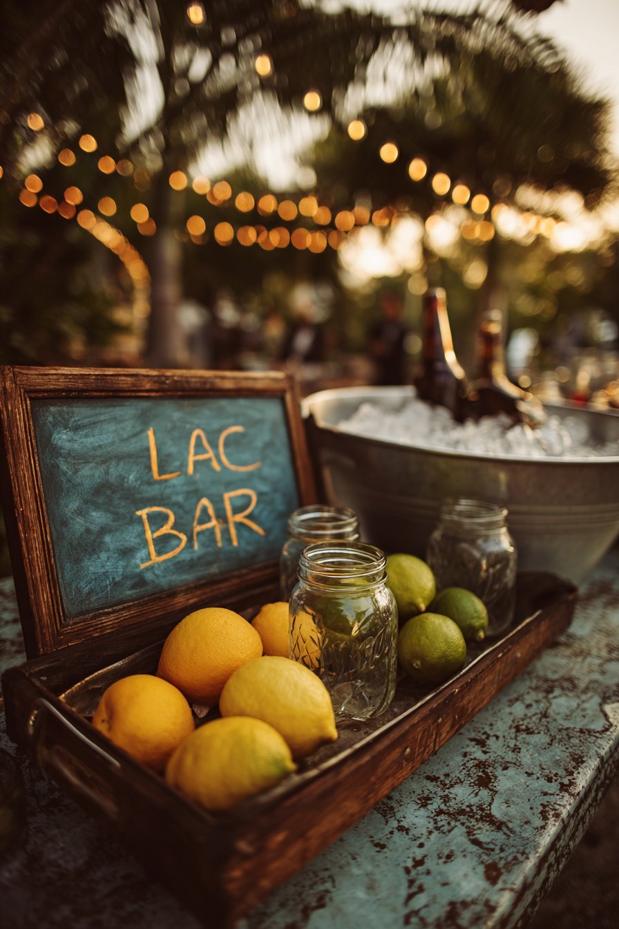 Repurposed Console Outdoor Bar Station