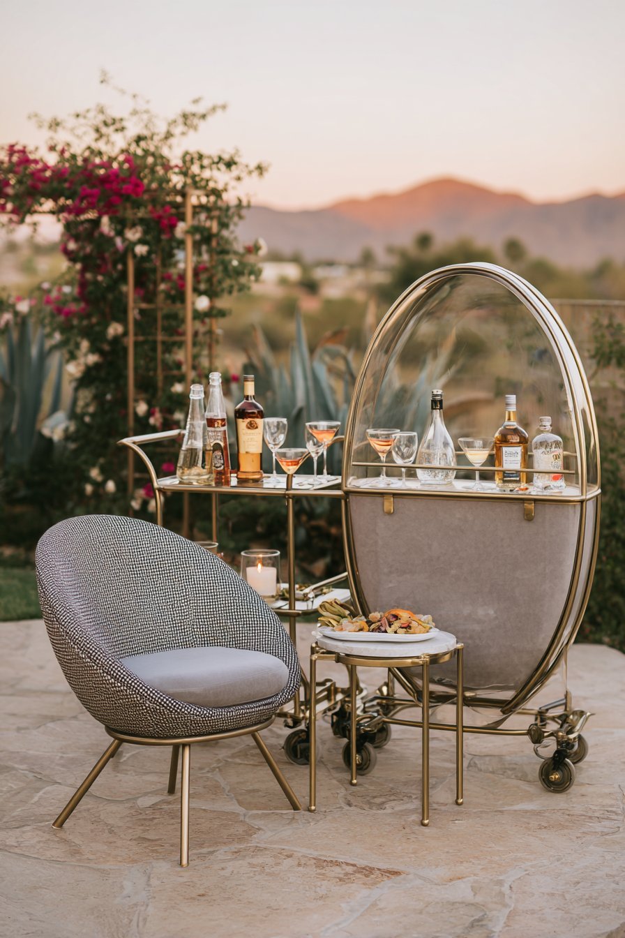 Sophisticated Evening Cocktail Setup