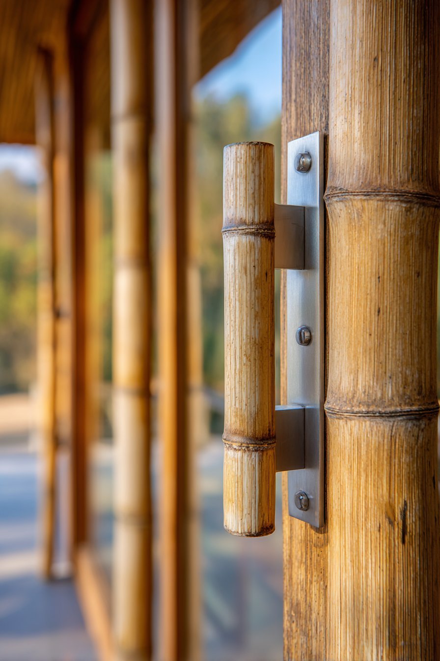 Bamboo Tropical Contemporary Door