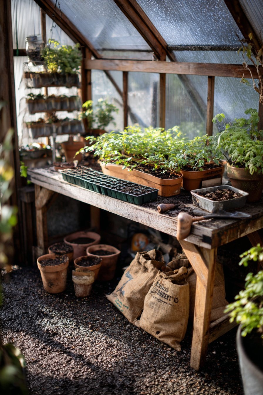 Polycarbonate Greenhouse Growing Station