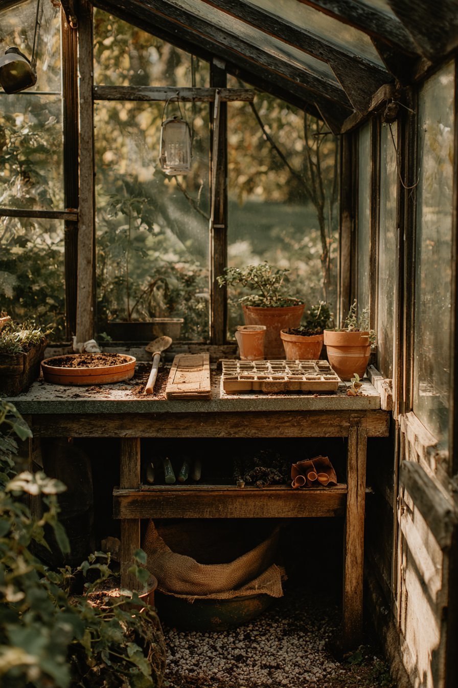 Polycarbonate Greenhouse Growing Station