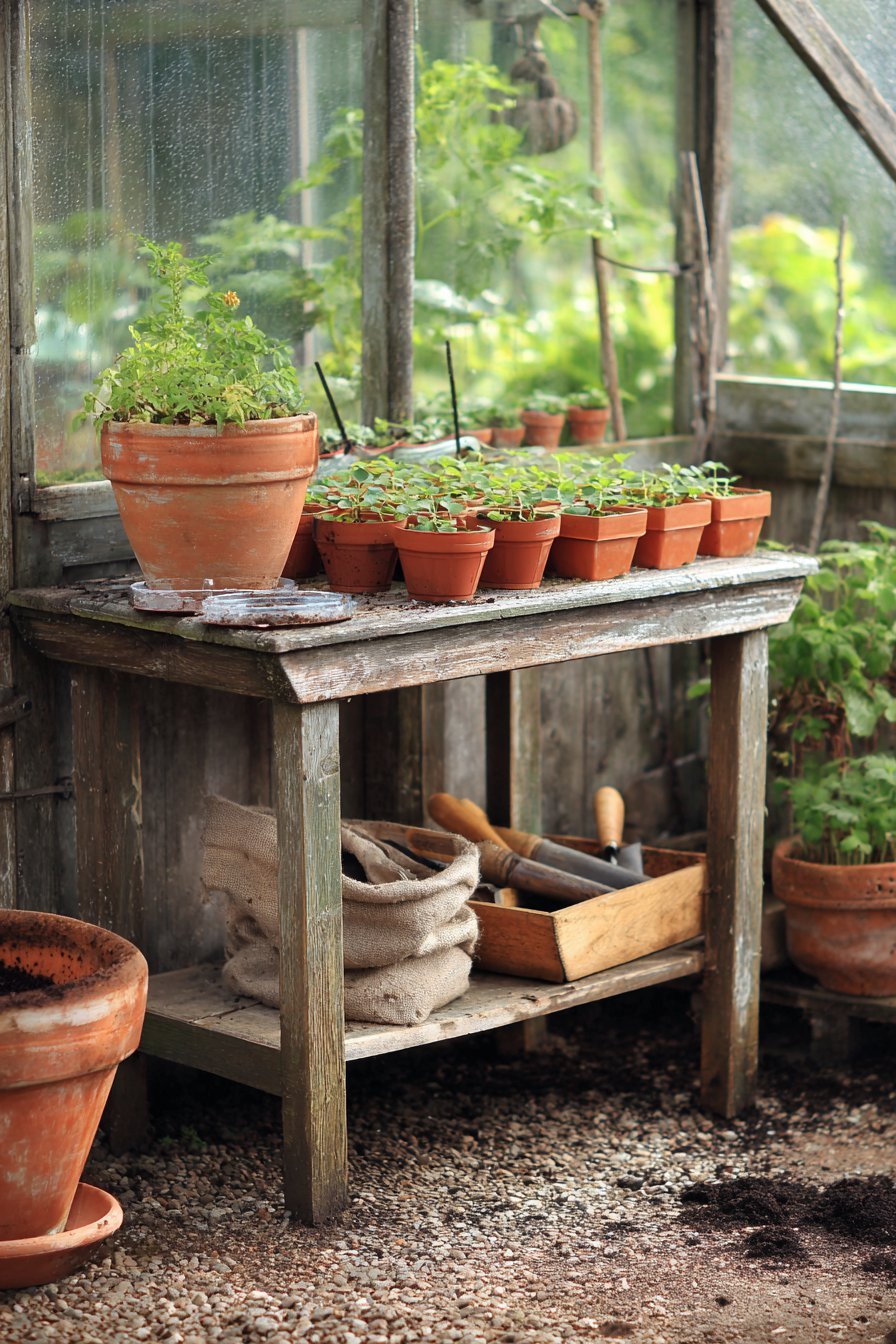 Polycarbonate Greenhouse Growing Station
