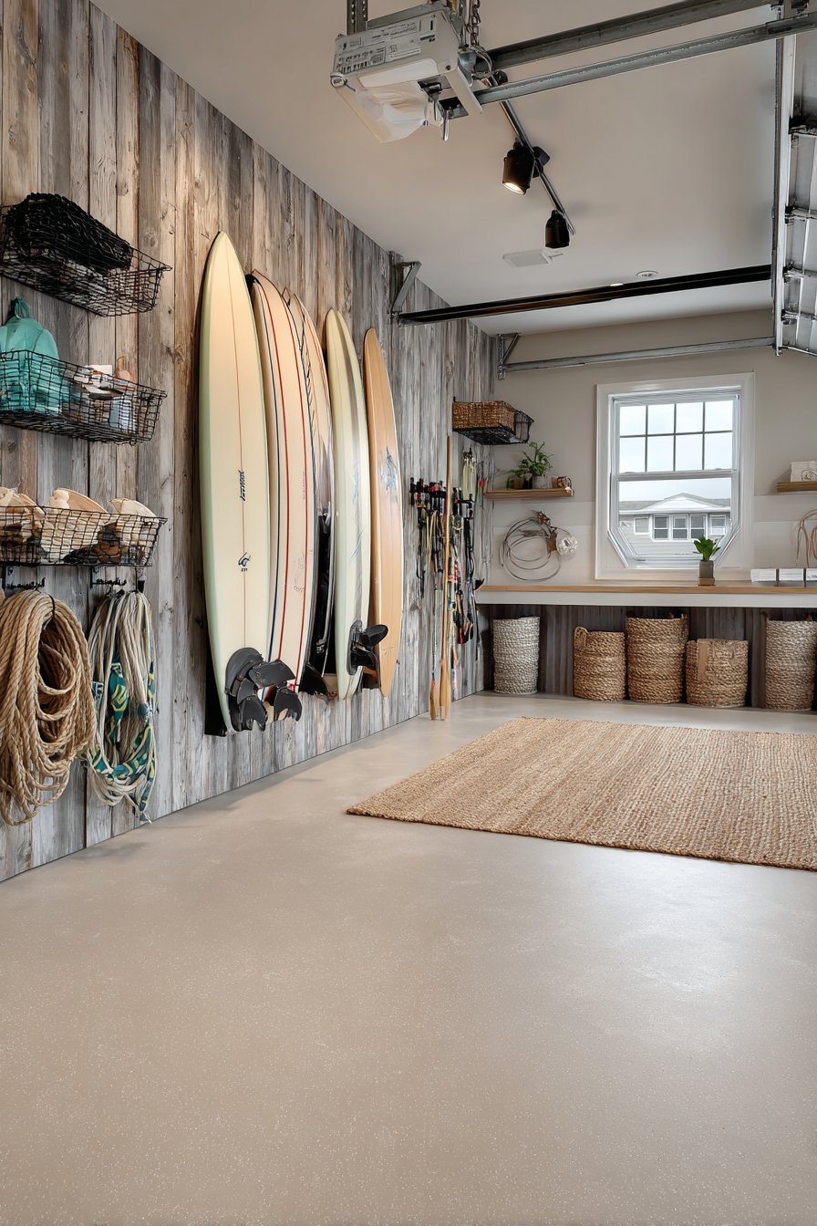 Coastal-Inspired Beach House Garage