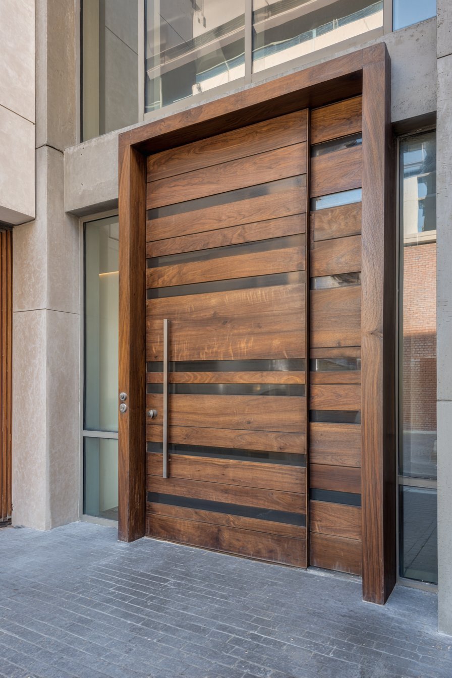 Contemporary Walnut with Integrated LED Strips