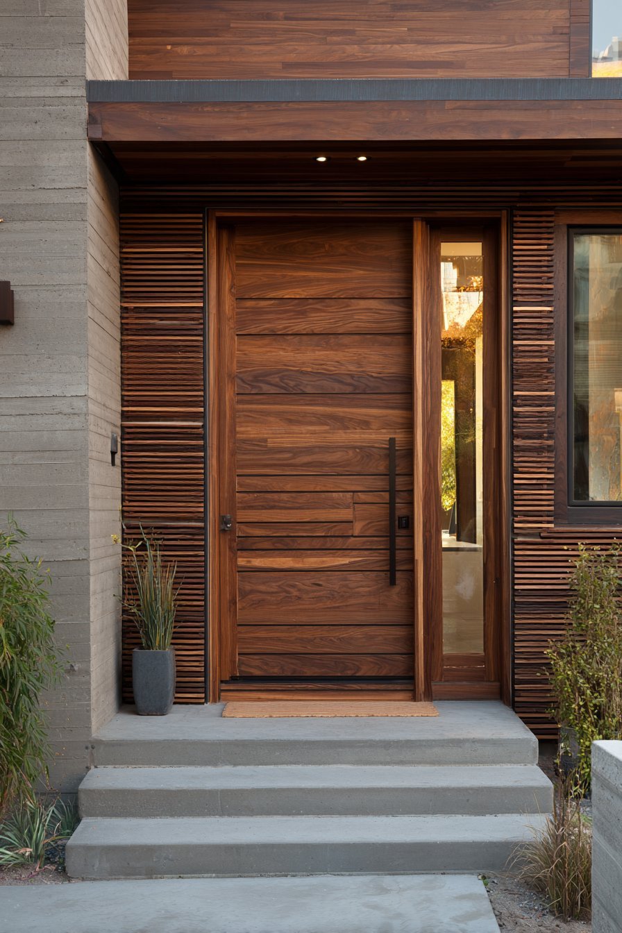 Contemporary Walnut with Integrated LED Strips