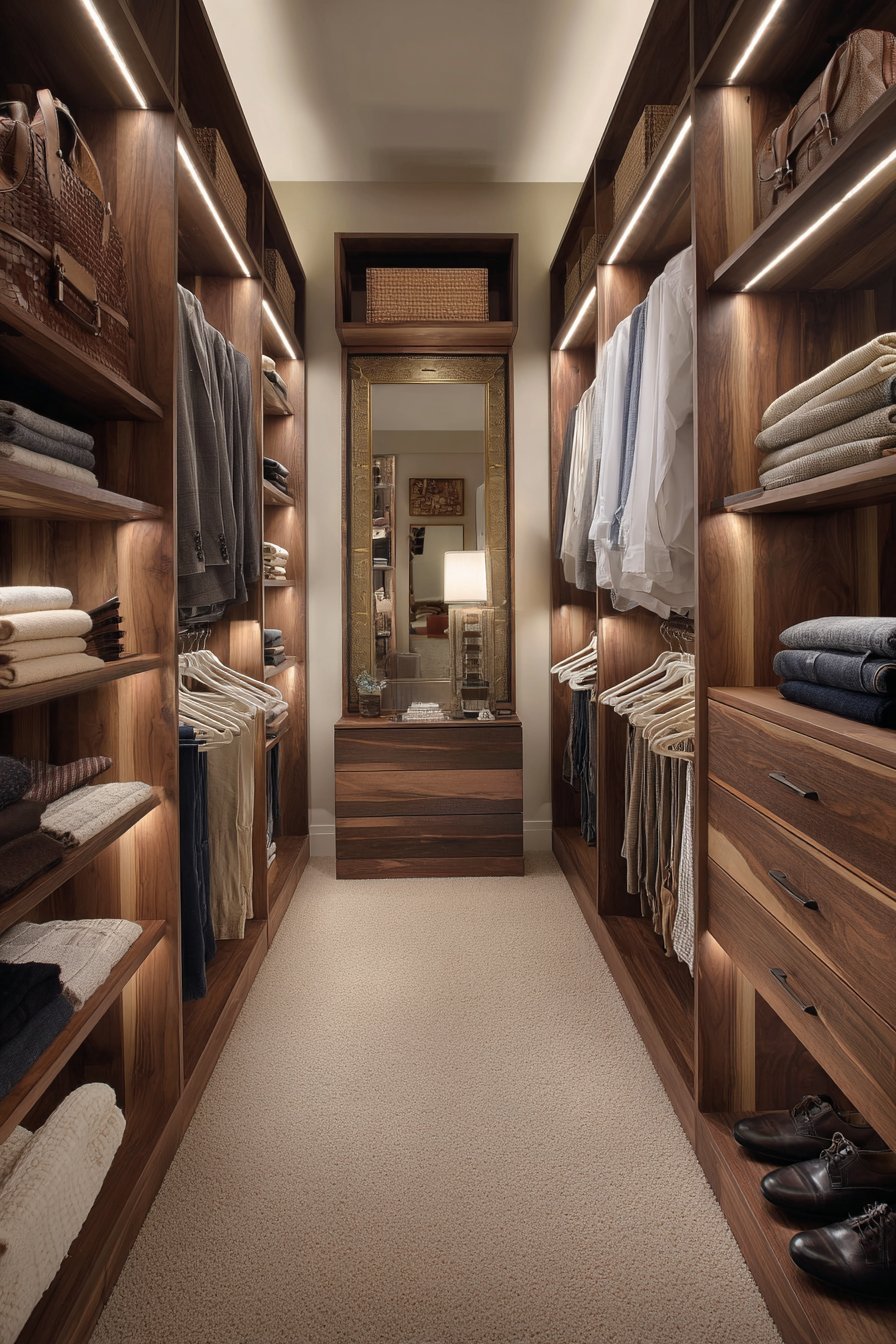 Warm Walnut Custom Built-Ins