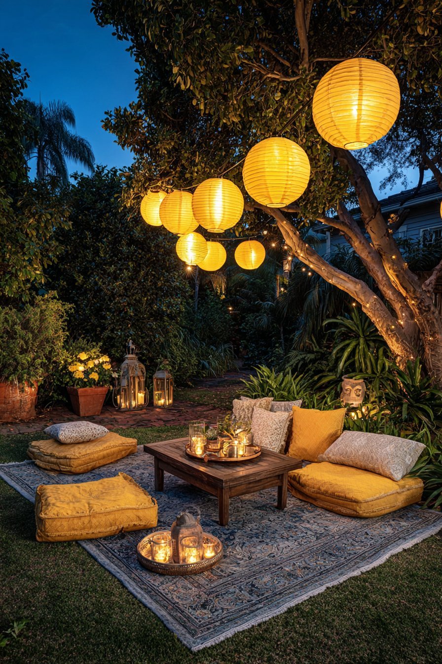 Paper Lantern Evening Gathering Space