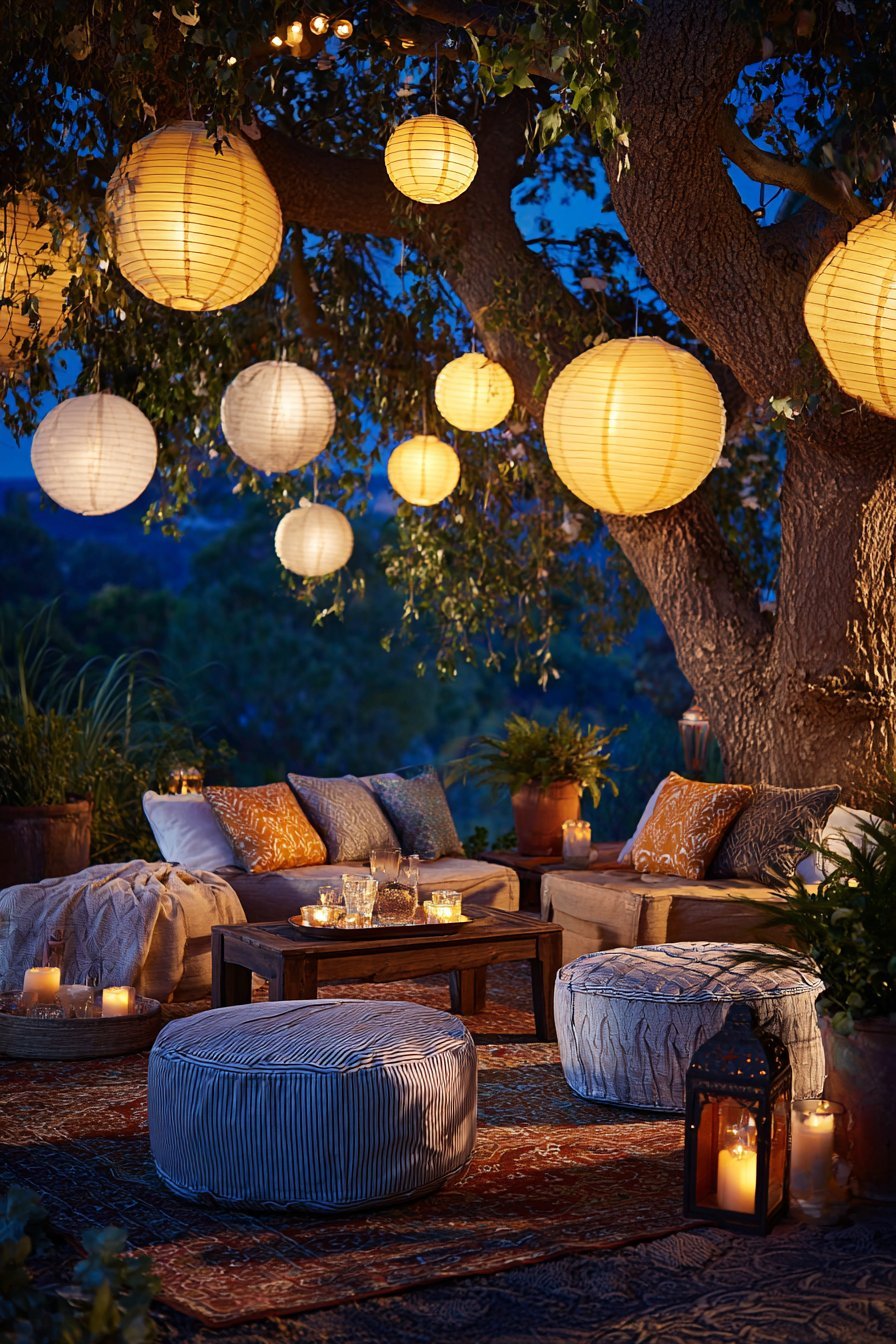 Paper Lantern Evening Gathering Space