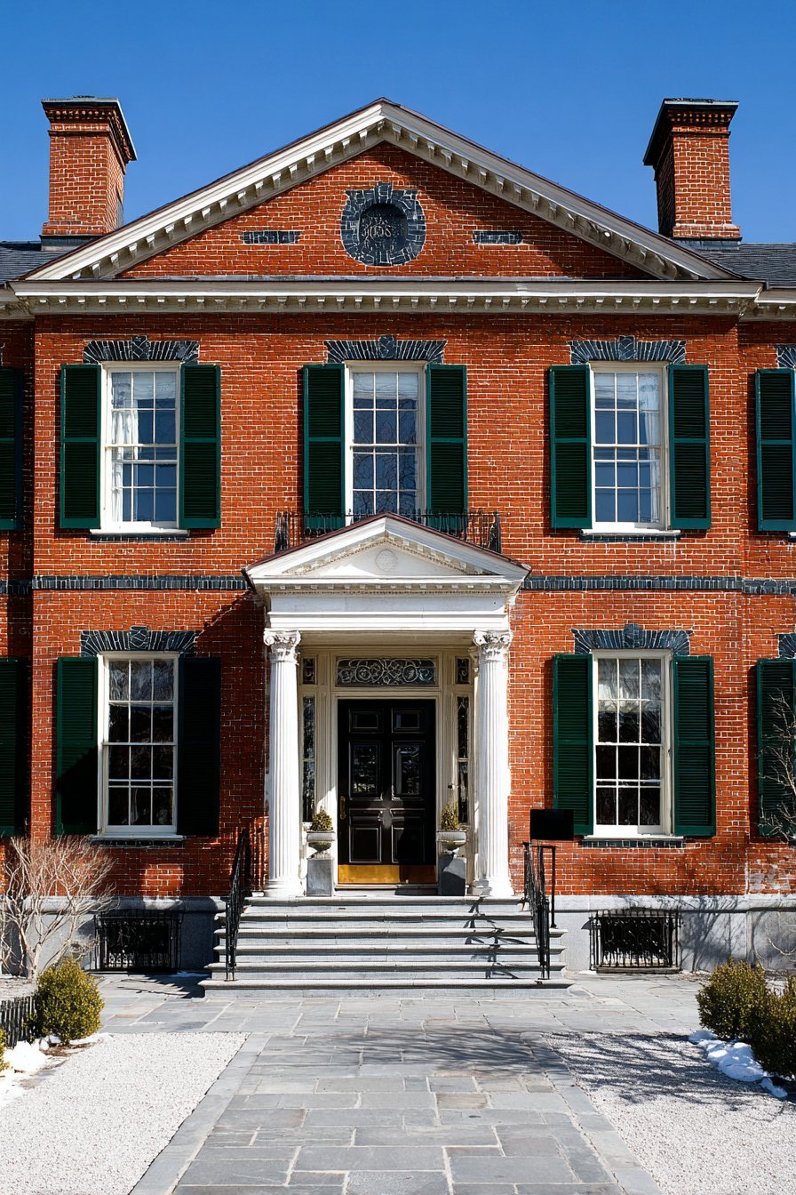 Georgian Colonial with Classical Brick Patterns