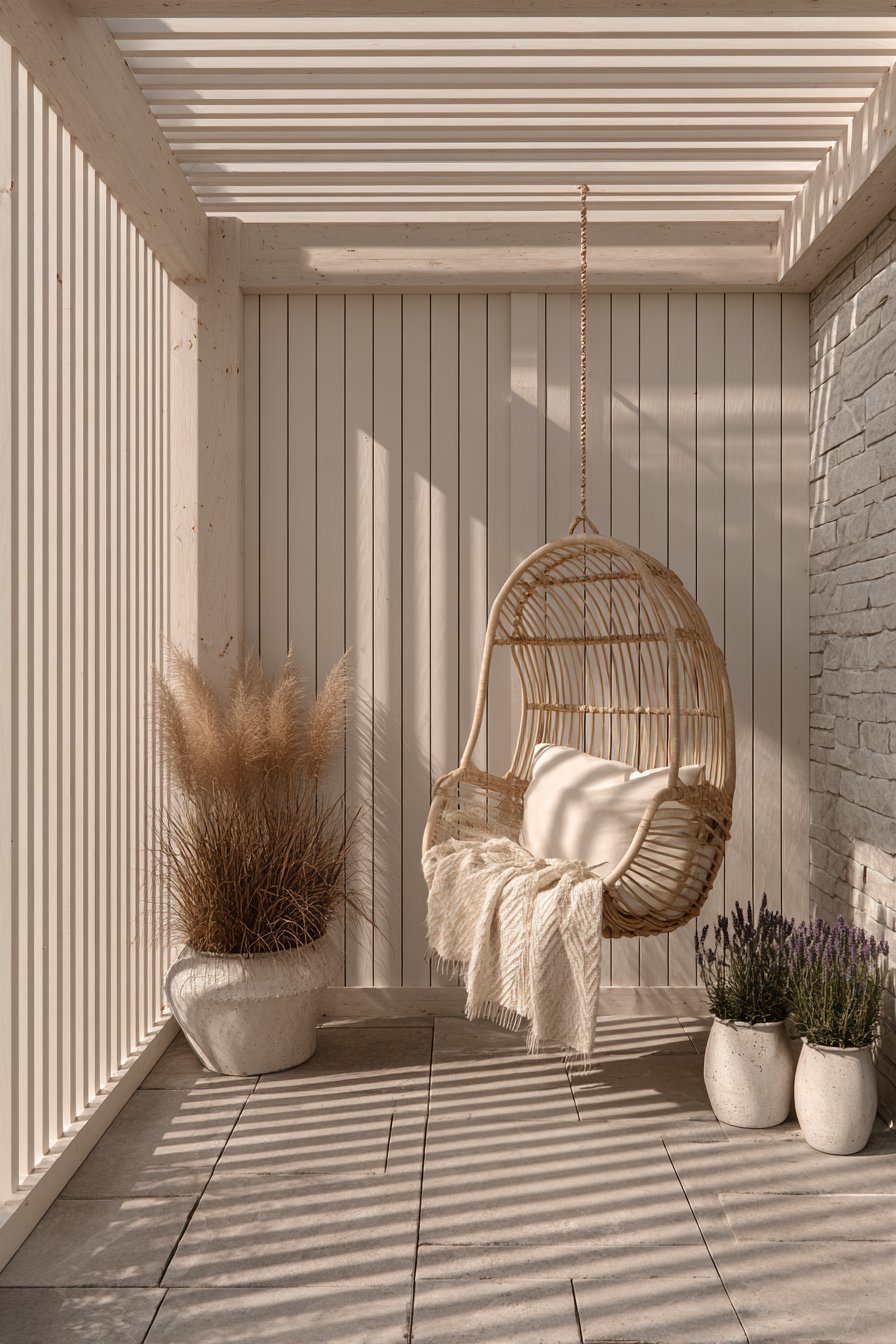 Minimalist Hanging Chair Retreat
