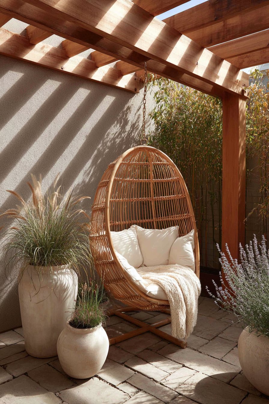 Minimalist Hanging Chair Retreat