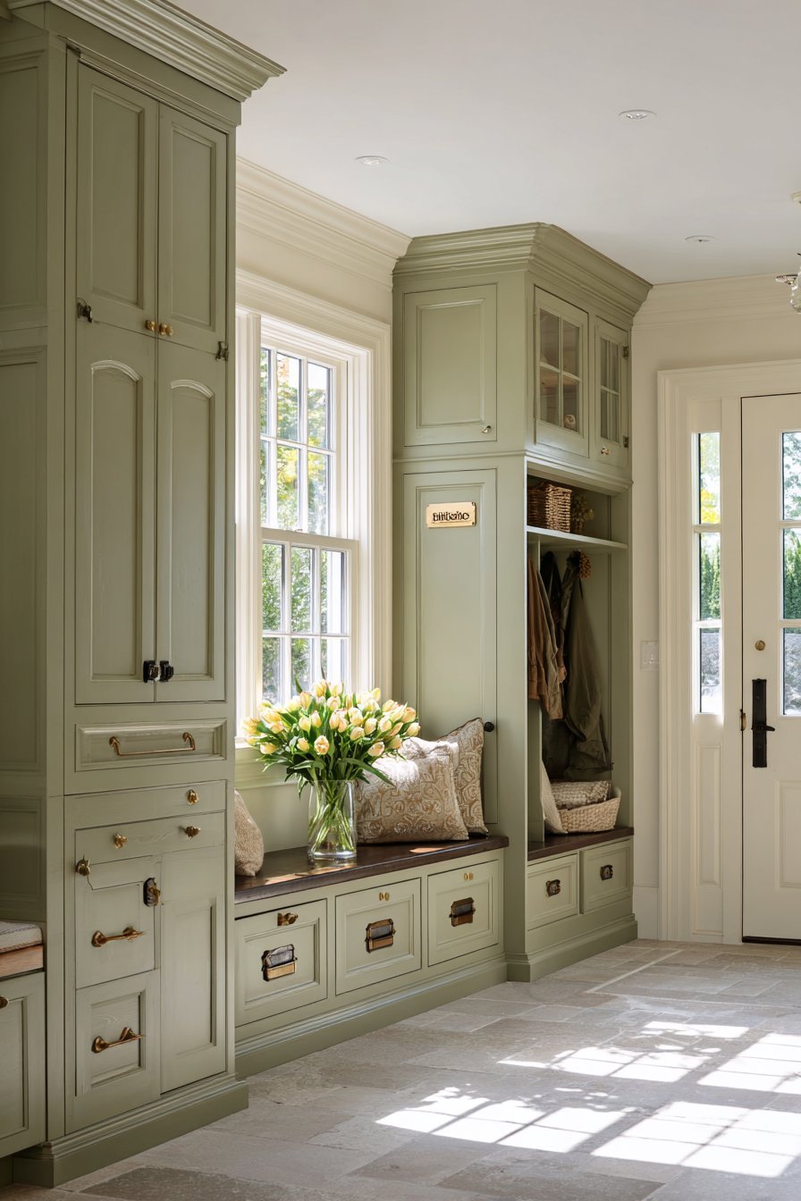 Comprehensive Mudroom Locker System