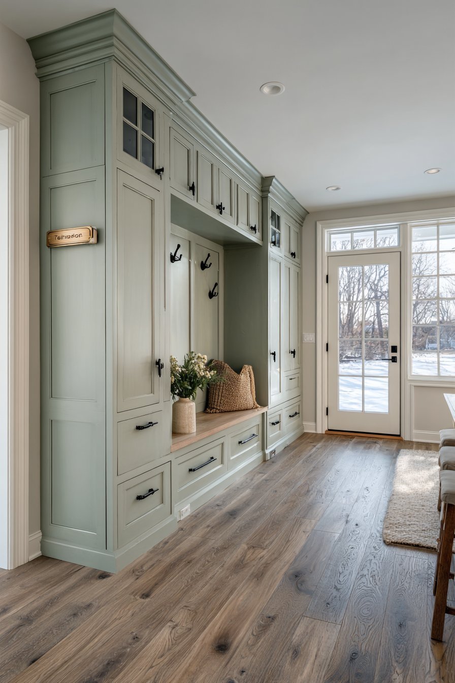 Comprehensive Mudroom Locker System