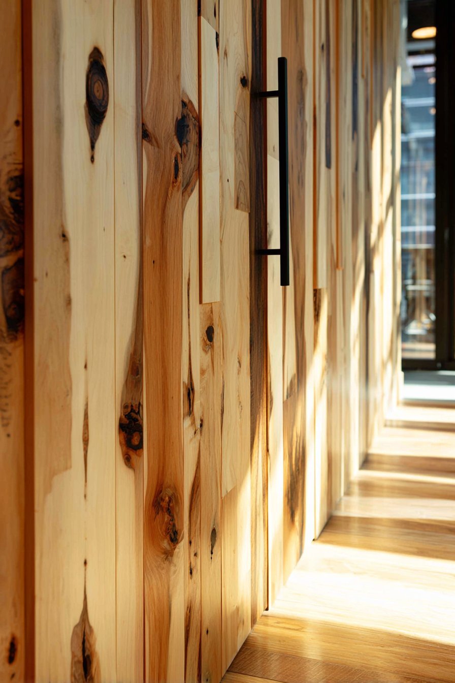 Natural Cedar Vertical Board Office Door