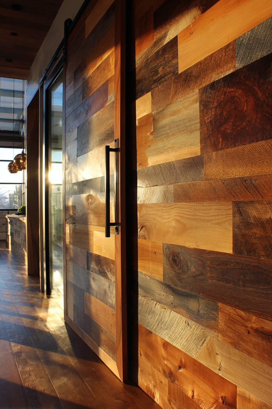 Natural Cedar Vertical Board Office Door