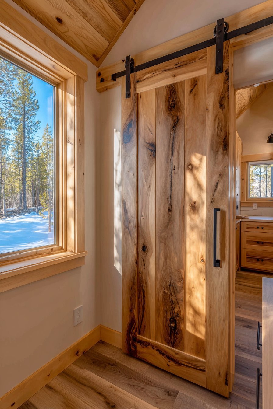 Natural Cedar Vertical Board Office Door