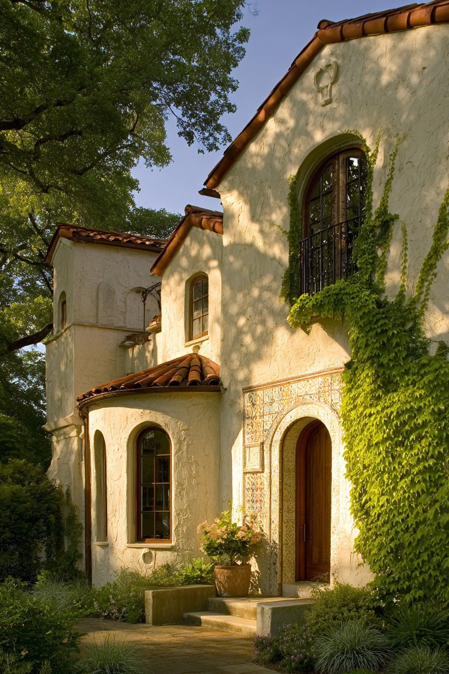 Mediterranean Villa with Terracotta and Stucco