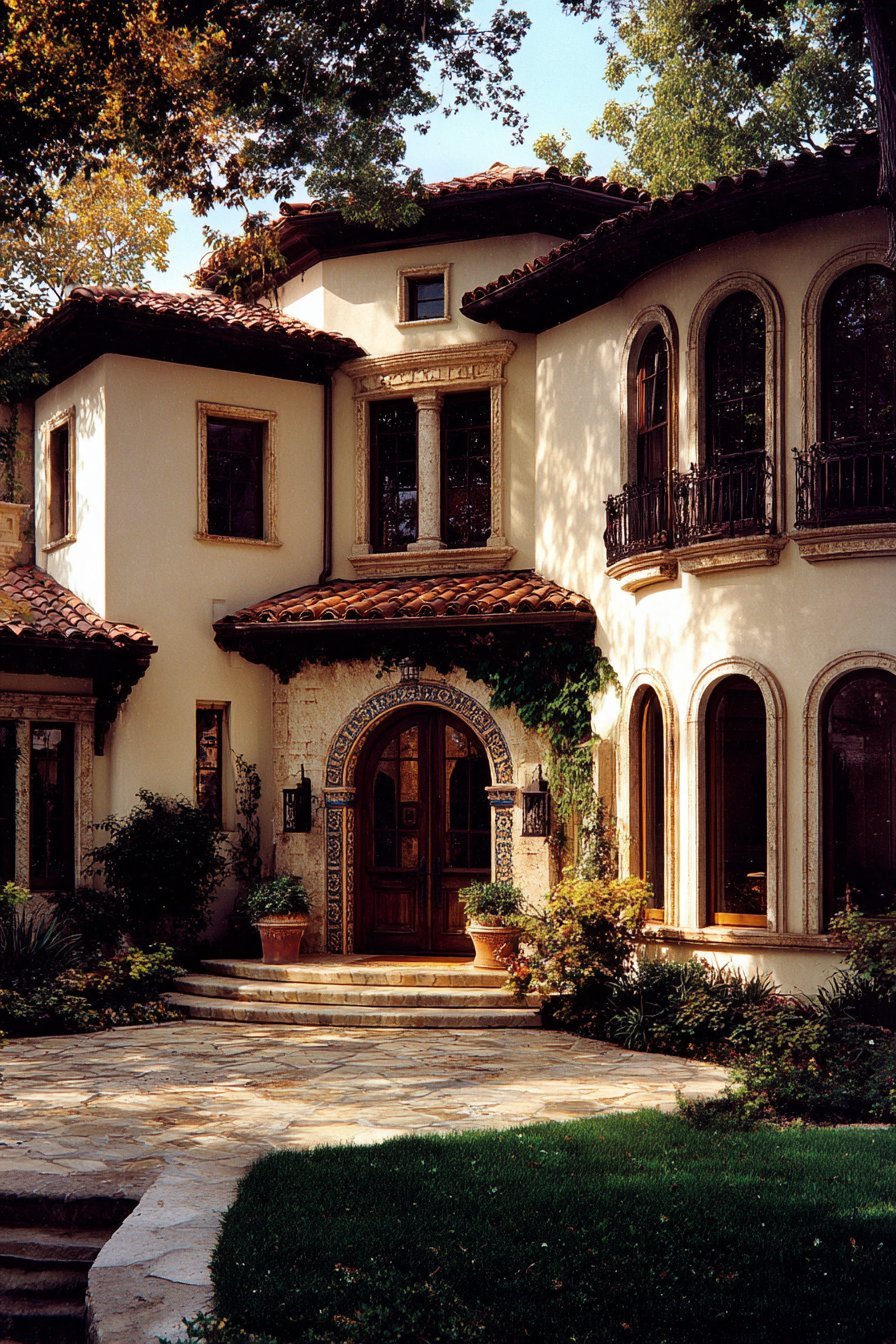 Mediterranean Villa with Terracotta and Stucco
