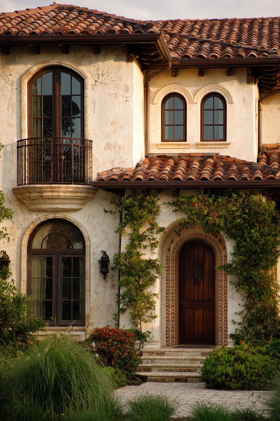 Mediterranean Villa with Terracotta and Stucco