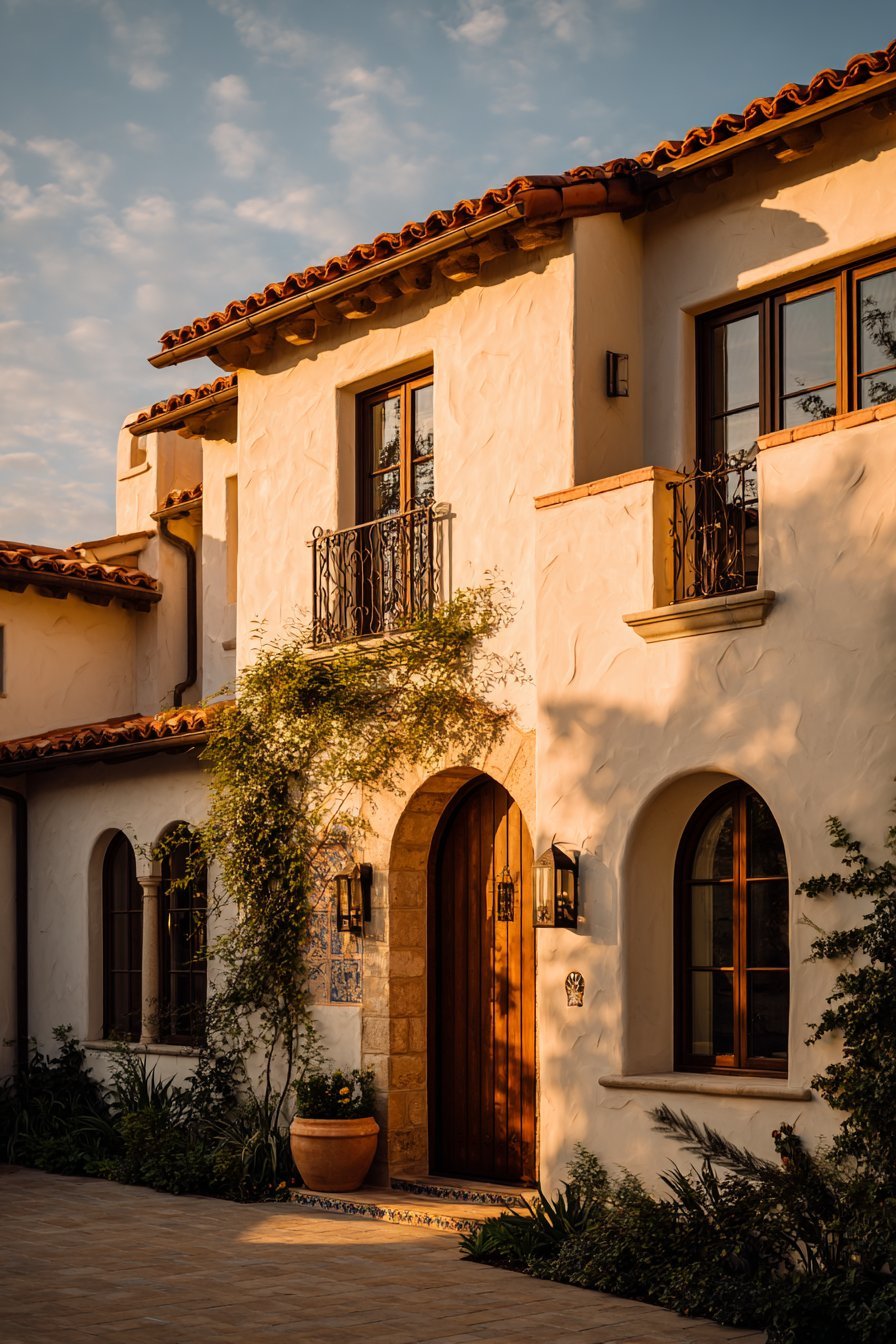 Mediterranean Villa with Terracotta and Stucco