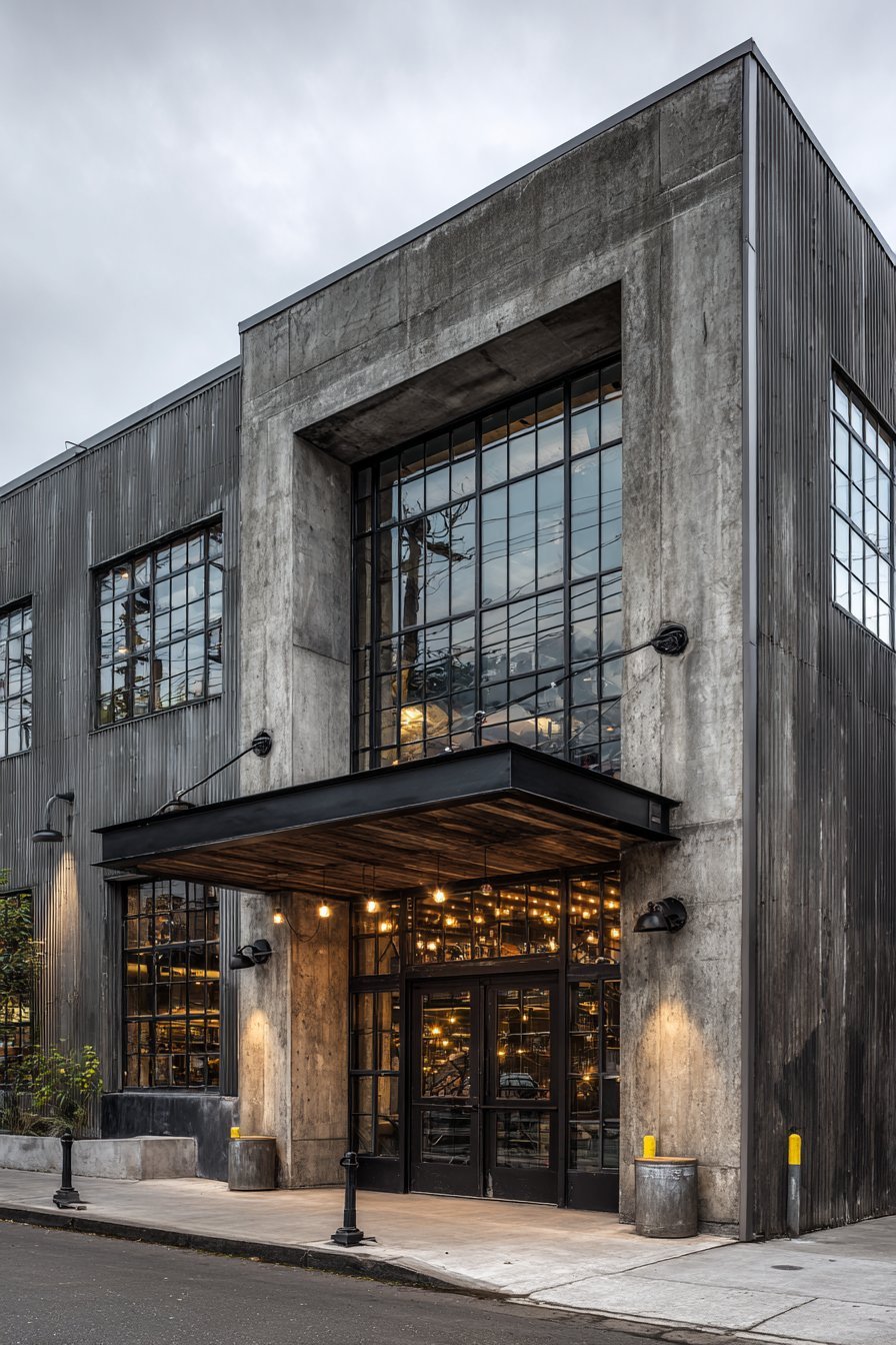 Modern Industrial with Metal and Concrete