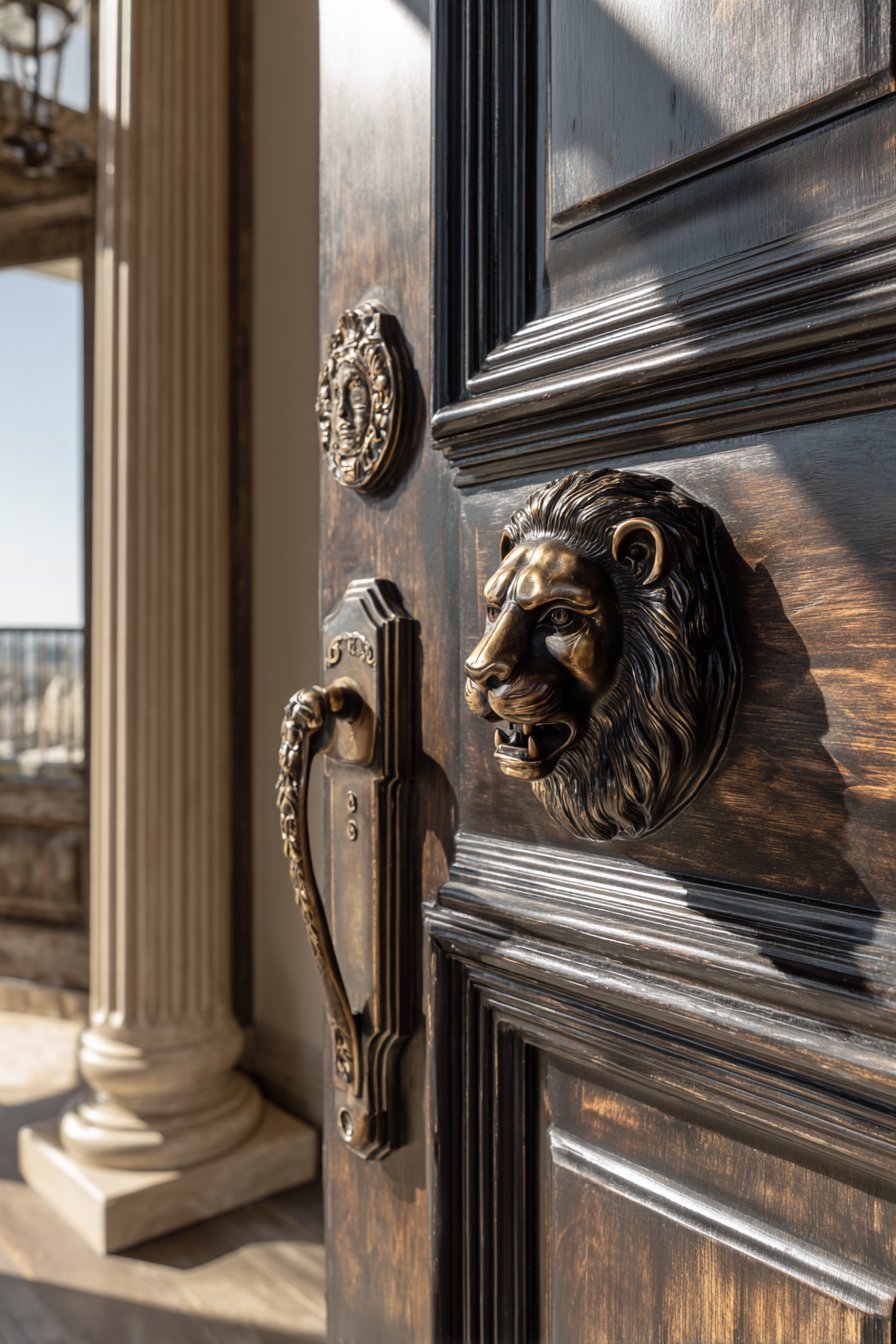 Traditional Walnut Six-Panel with Antique Hardware