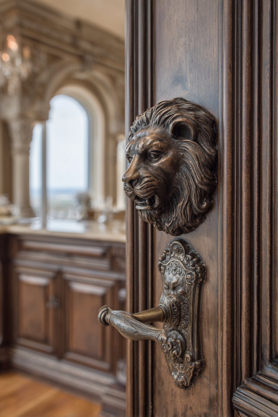 Traditional Walnut Six-Panel with Antique Hardware