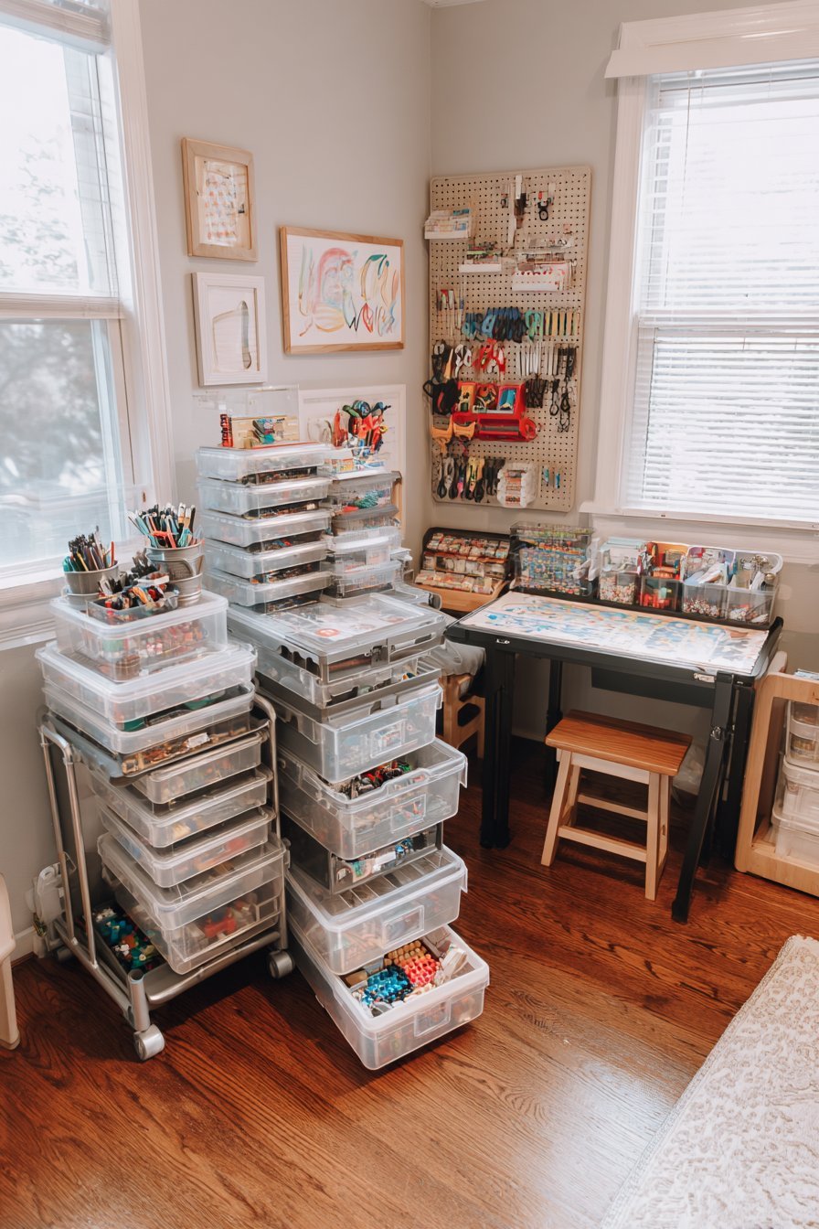  IKEA-Style Rainbow Bin Organization