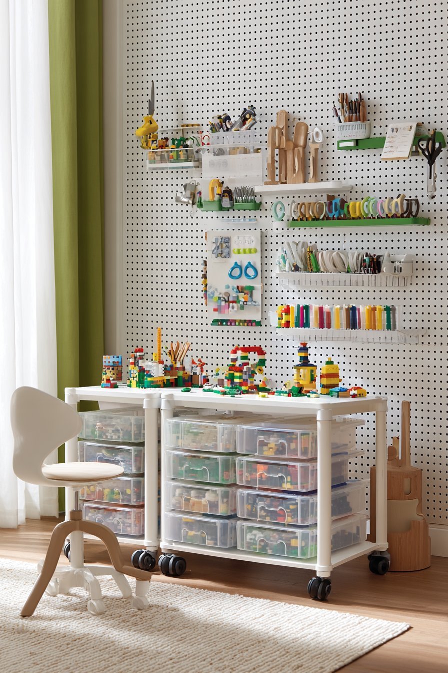  IKEA-Style Rainbow Bin Organization