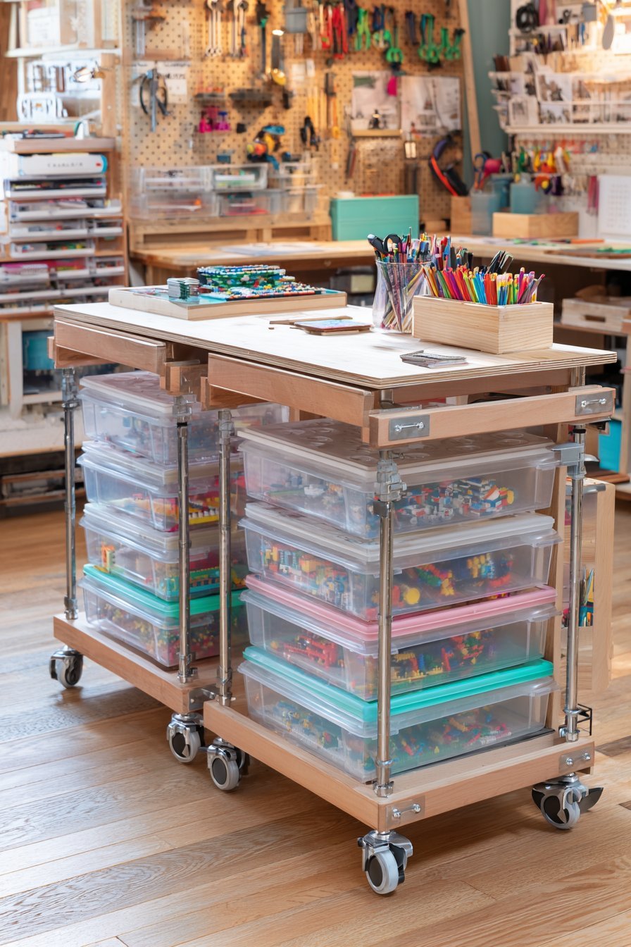  IKEA-Style Rainbow Bin Organization