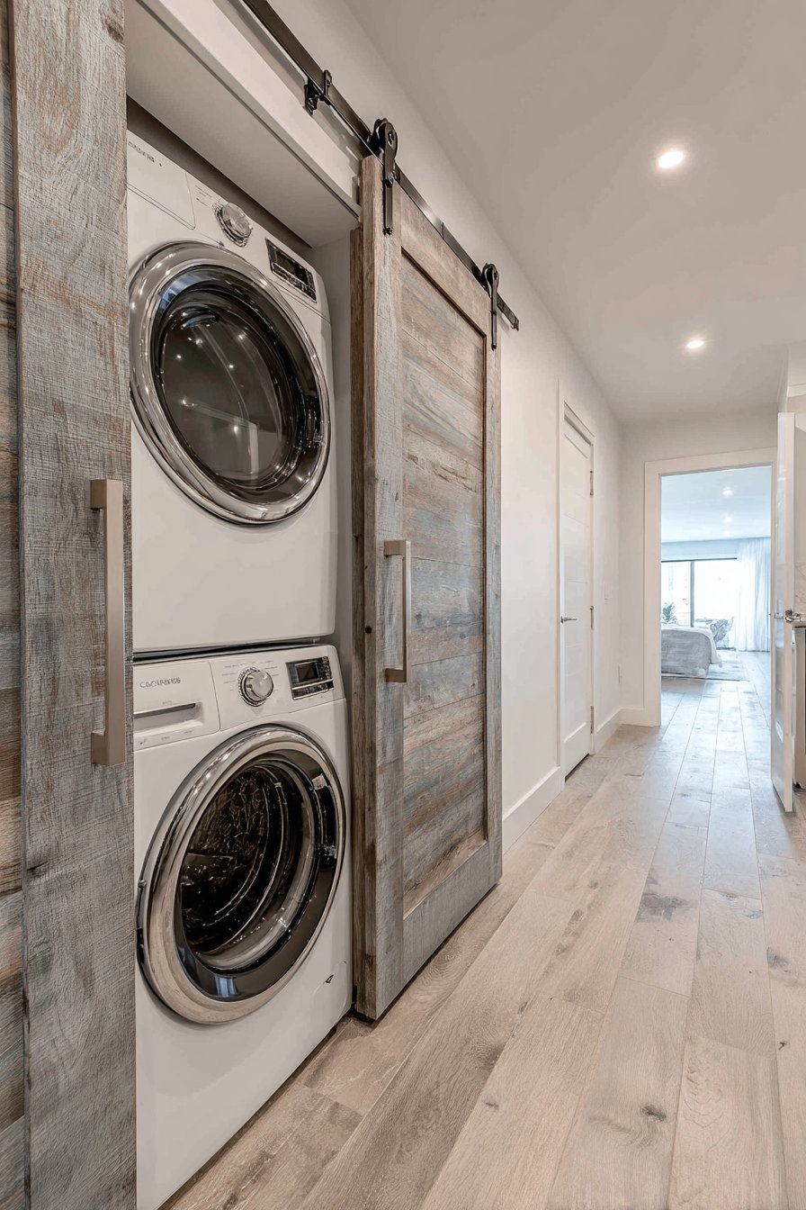 Grey Wash Laundry Room Concealment