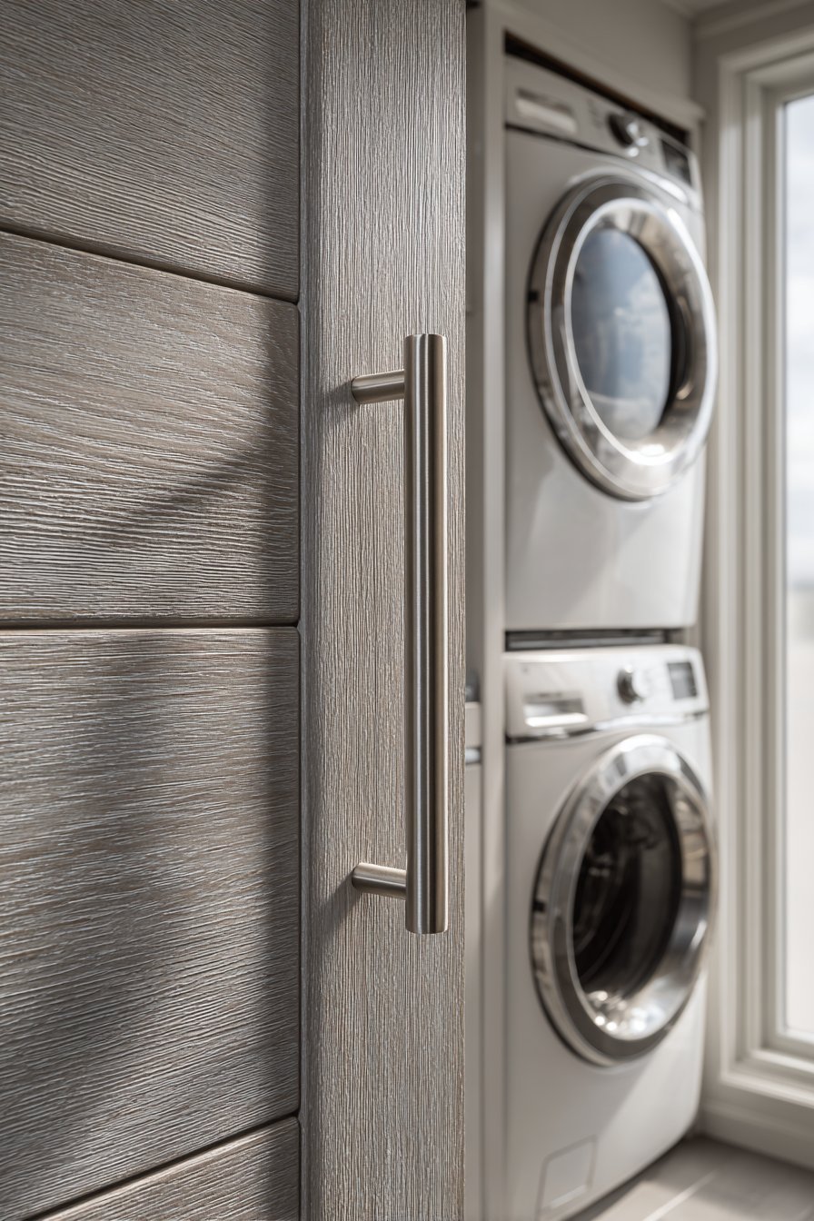Grey Wash Laundry Room Concealment