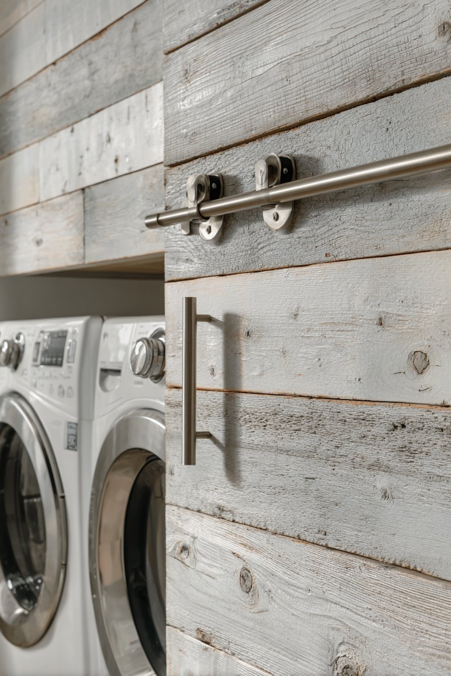 Grey Wash Laundry Room Concealment