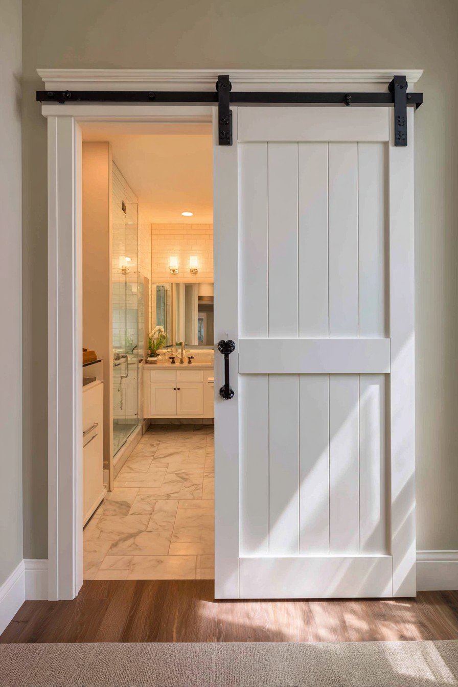 Farmhouse Board-and-Batten White Door