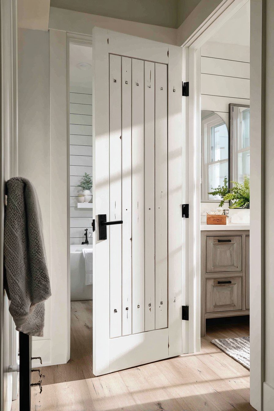 Farmhouse Board-and-Batten White Door