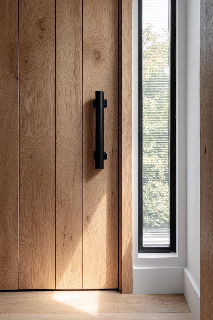 Scandinavian Oak with Minimalist Black Hardware