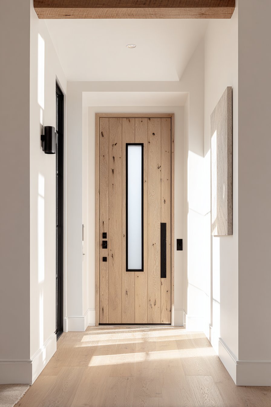 Scandinavian Oak with Minimalist Black Hardware
