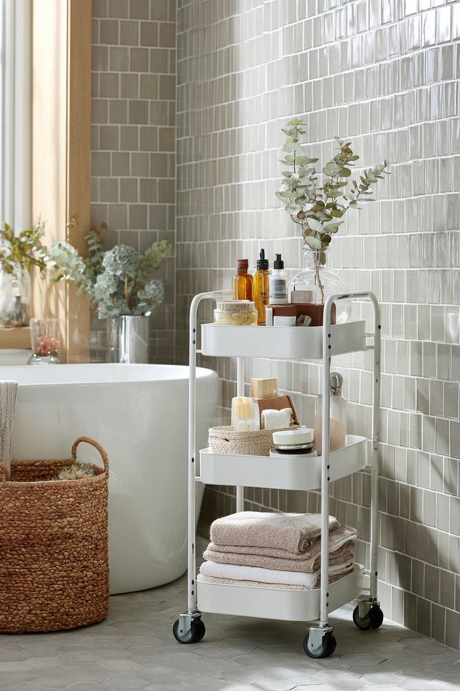 Narrow Rolling Storage Cart