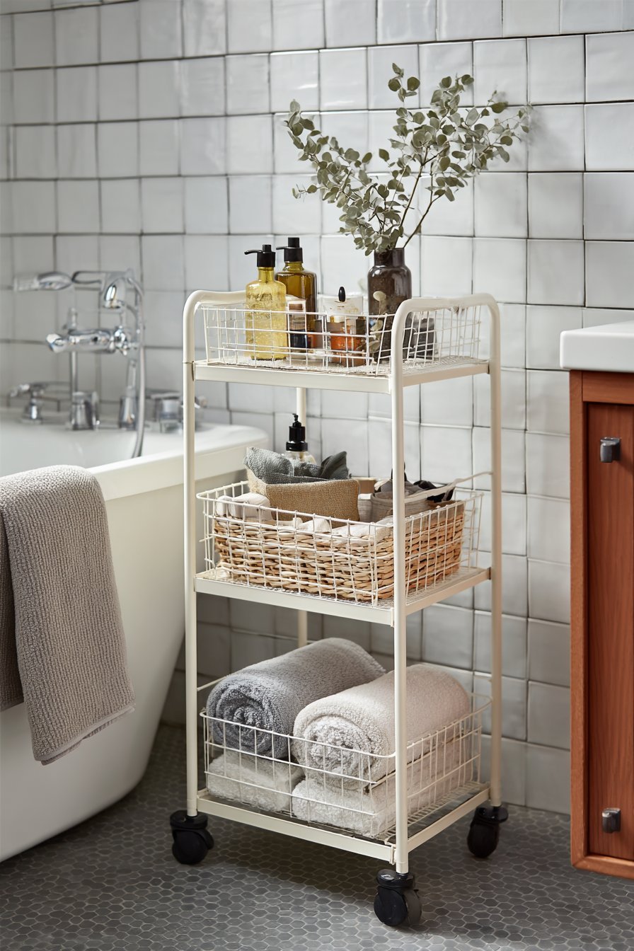 Narrow Rolling Storage Cart