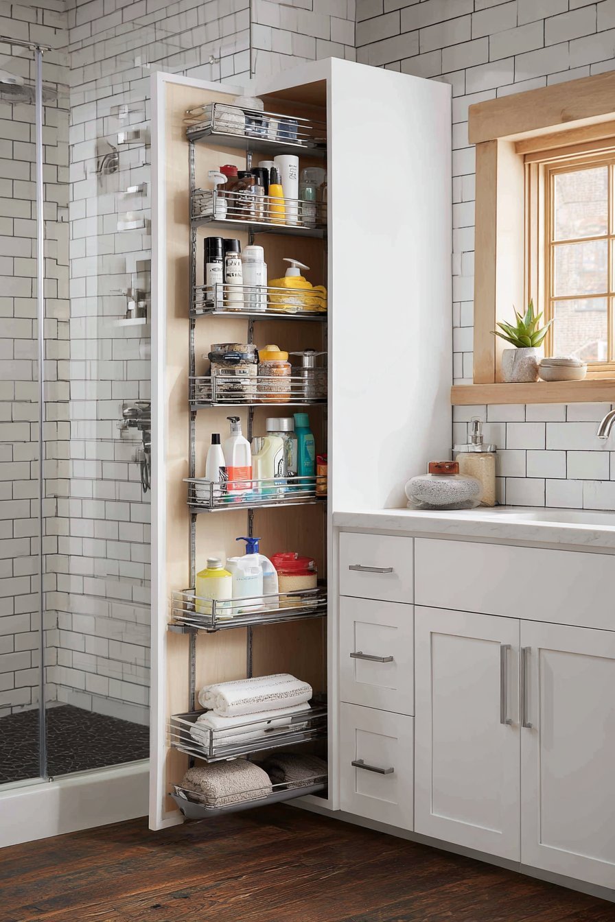 Slim Pull-Out Storage Tower