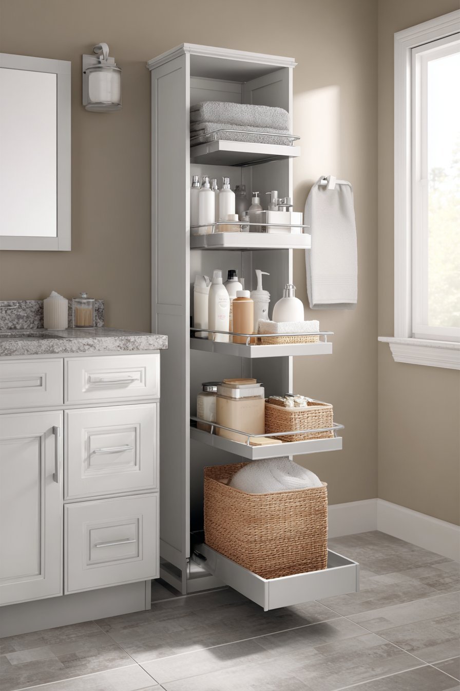 Slim Pull-Out Storage Tower