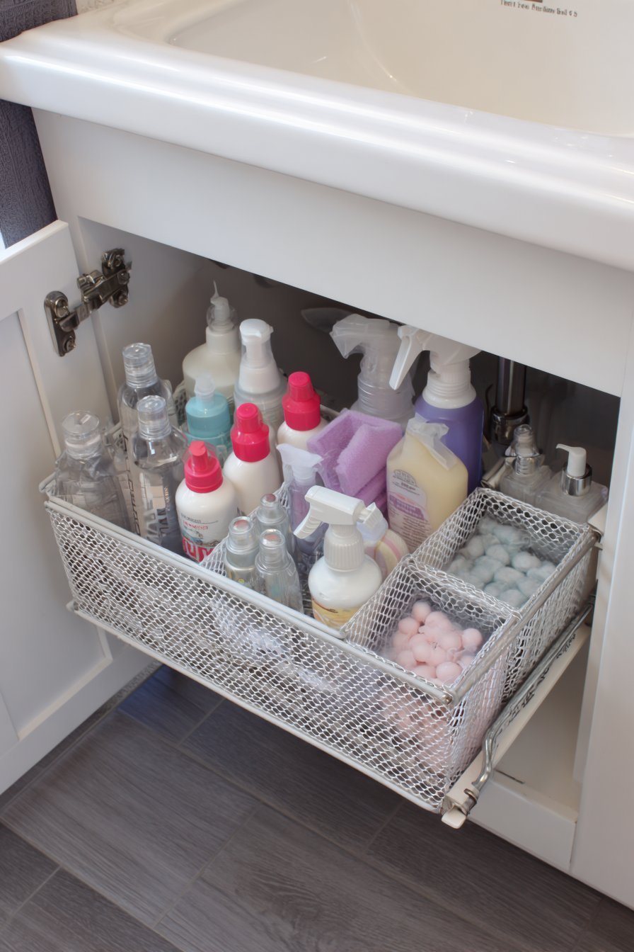 Tension Rod Under-Sink System