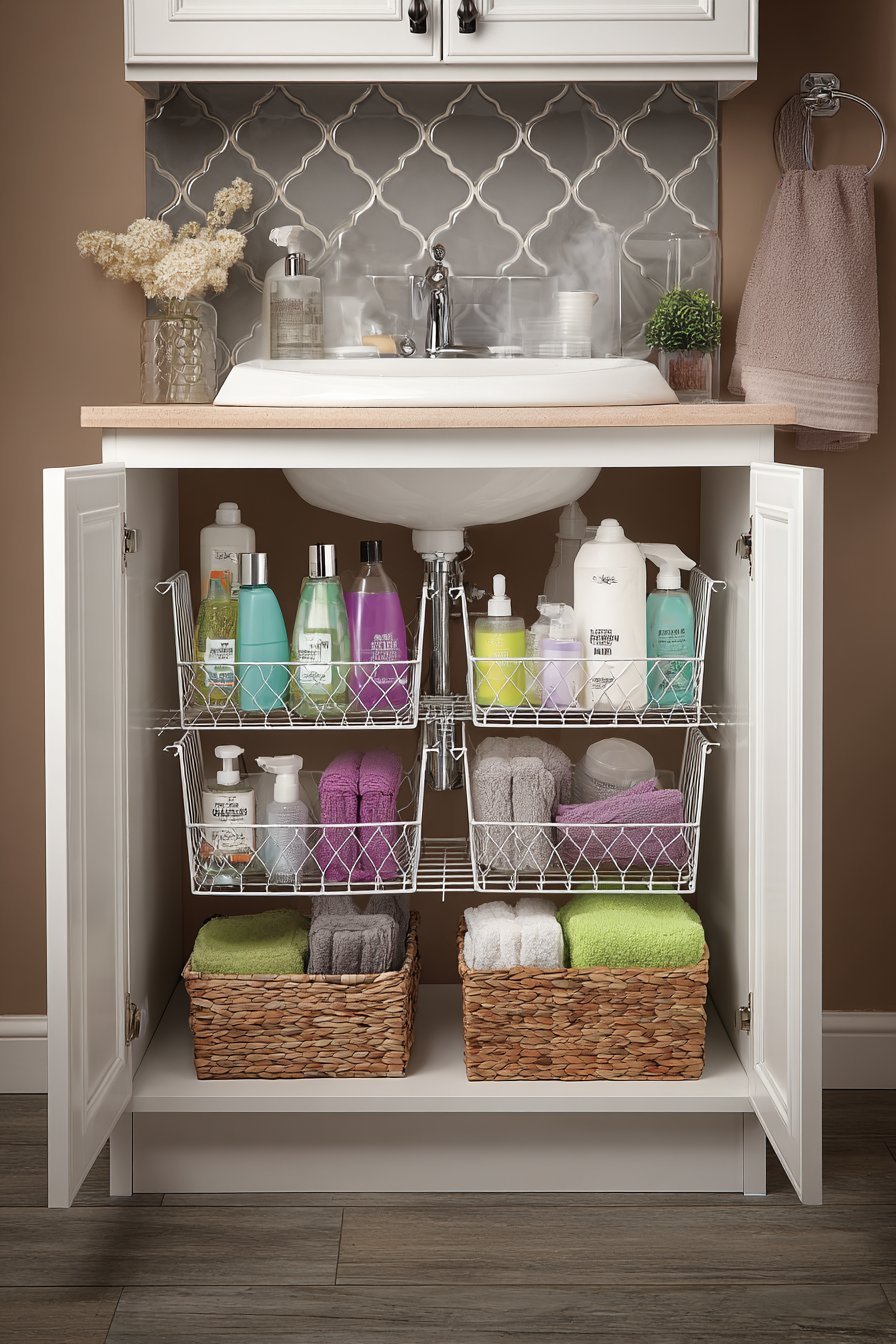 Tension Rod Under-Sink System