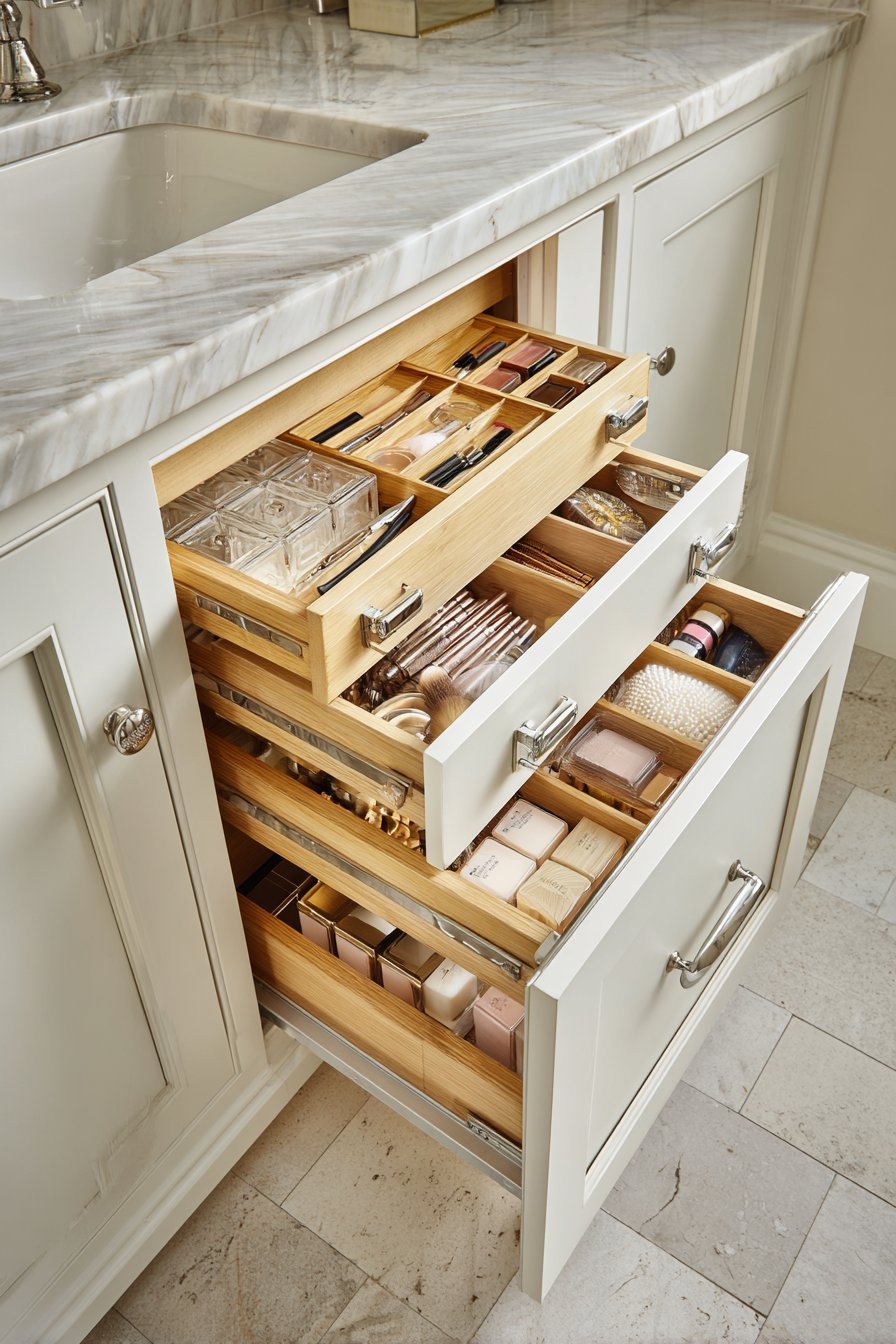 Under-Sink Pull-Out Drawer Organization