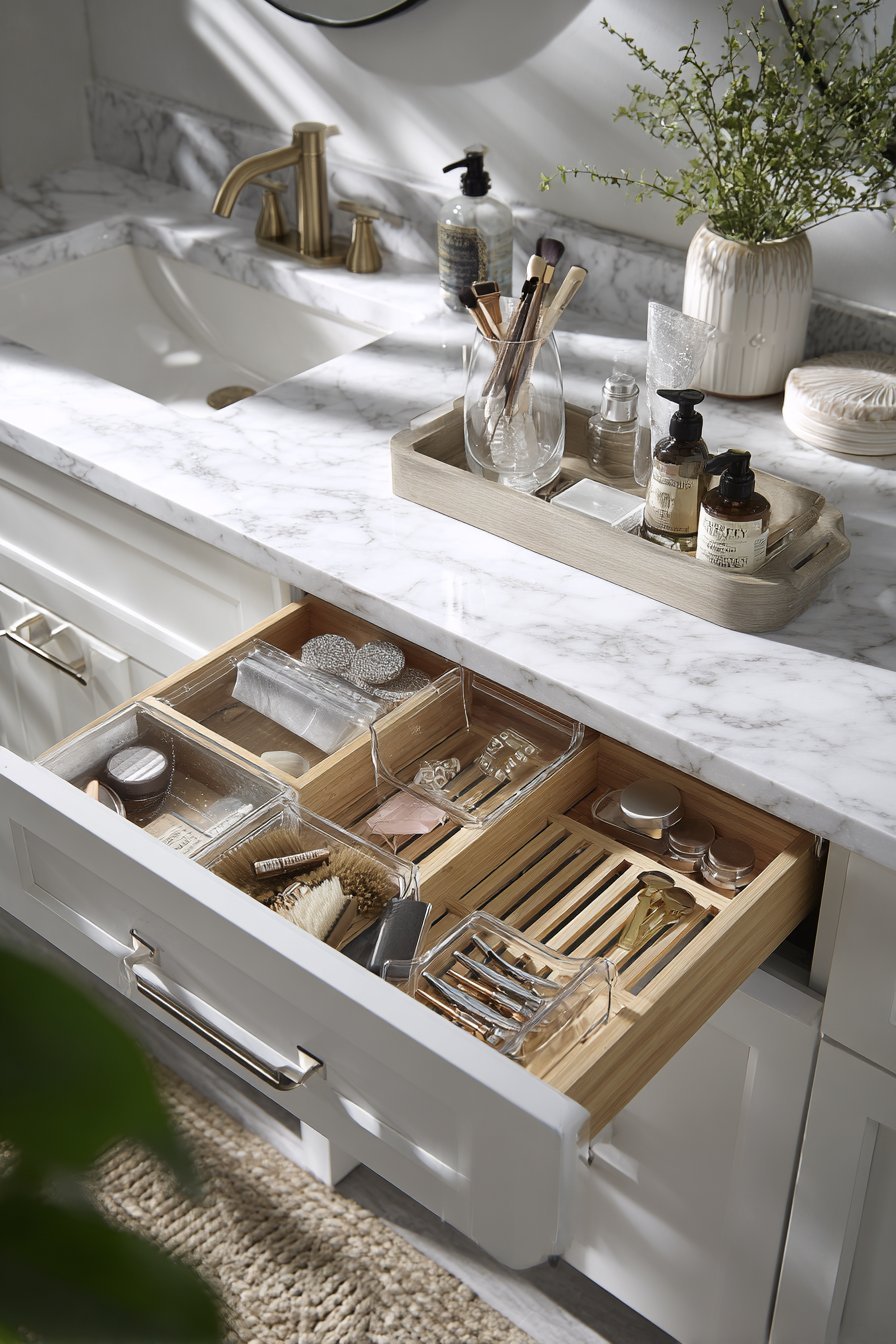 Under-Sink Pull-Out Drawer Organization