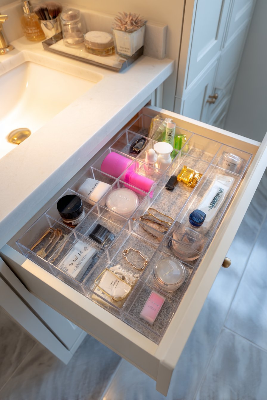 Clear Acrylic Drawer Organizers
