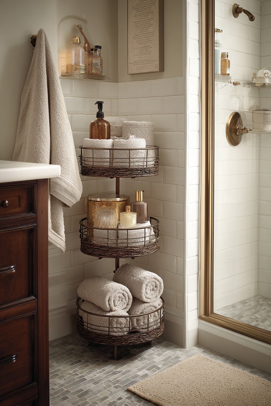 Tiered Metal Basket Stand