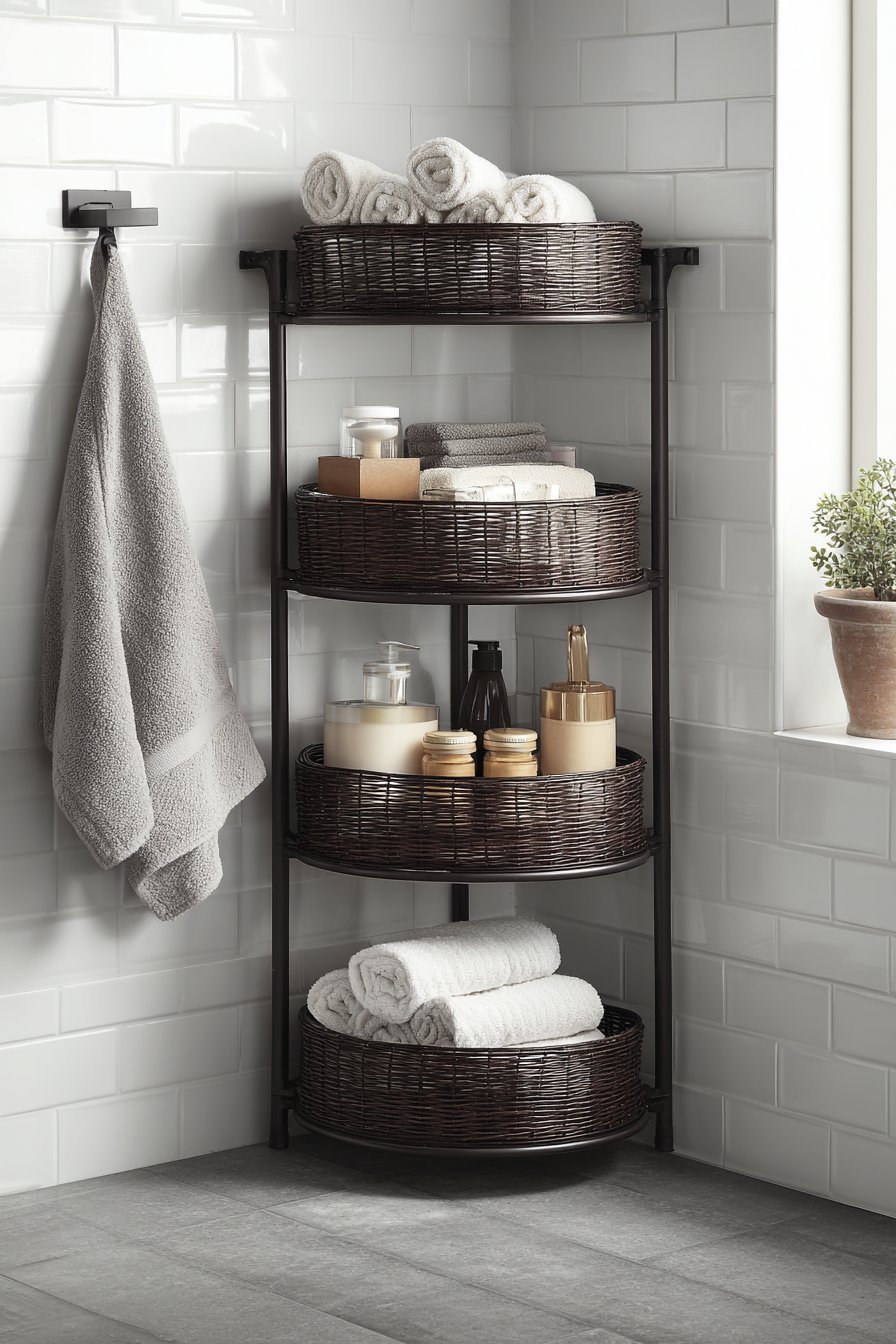 Tiered Metal Basket Stand